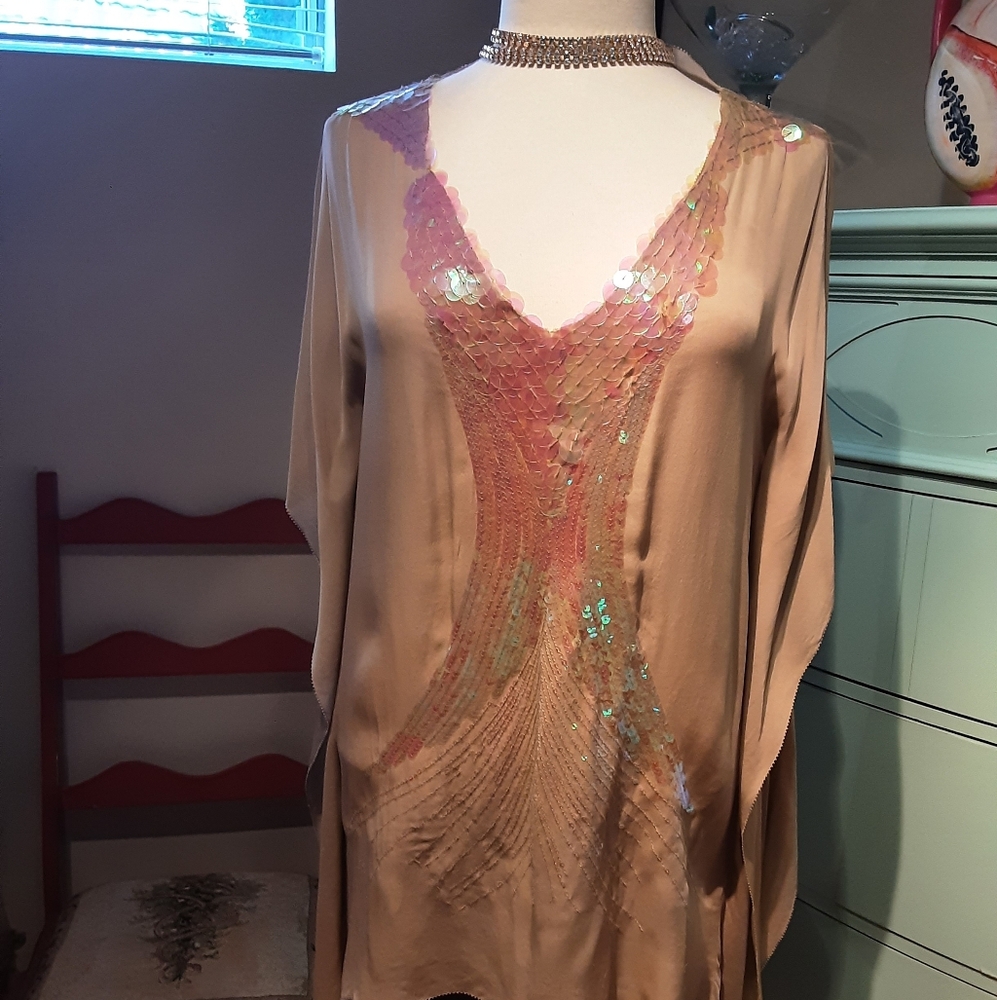 Elegant Sequin Embellished Tunic